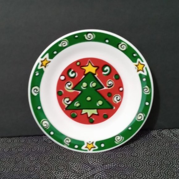 Gibson Designs Christmas Treasures TREE SALAD/DESS - Picture 3 of 7